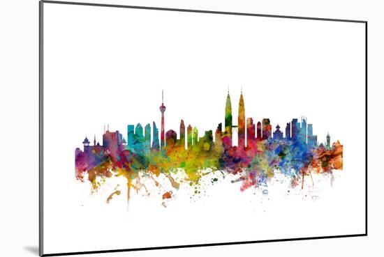 Kuala Lumpur Malaysia Skyline-Michael Tompsett-Mounted Art Print