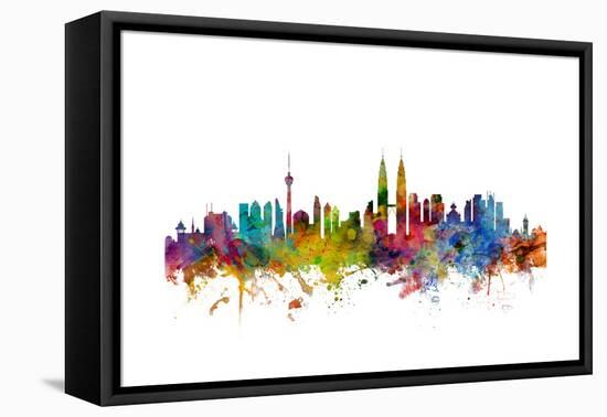 Kuala Lumpur Malaysia Skyline-Michael Tompsett-Framed Stretched Canvas