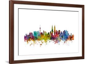 Kuala Lumpur Malaysia Skyline-Michael Tompsett-Framed Art Print