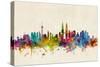 Kuala Lumpur Malaysia Skyline-Michael Tompsett-Stretched Canvas