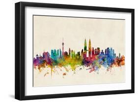Kuala Lumpur Malaysia Skyline-Michael Tompsett-Framed Art Print