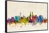 Kuala Lumpur Malaysia Skyline-Michael Tompsett-Framed Stretched Canvas