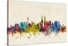 Kuala Lumpur Malaysia Skyline-Michael Tompsett-Stretched Canvas