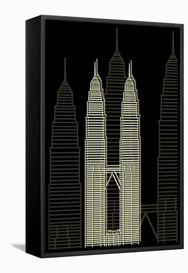 Kuala Lumpur Night-Cristian Mielu-Framed Stretched Canvas