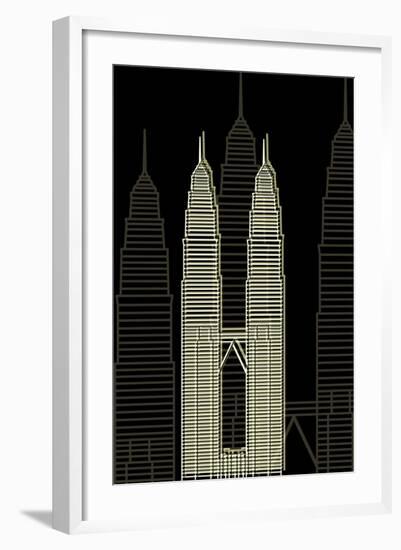 Kuala Lumpur Night-Cristian Mielu-Framed Art Print