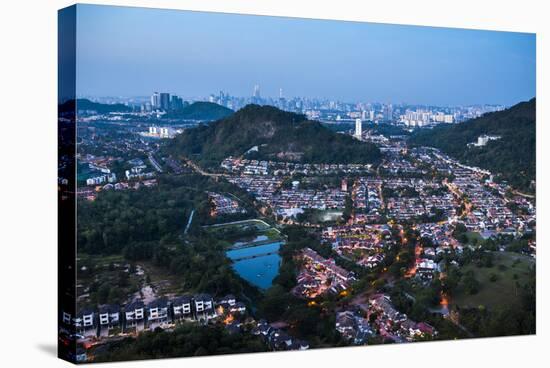 Kuala Lumpur skyline at night seen from Bukit Tabur Mountain, Malaysia, Southeast Asia, Asia-Matthew Williams-Ellis-Stretched Canvas