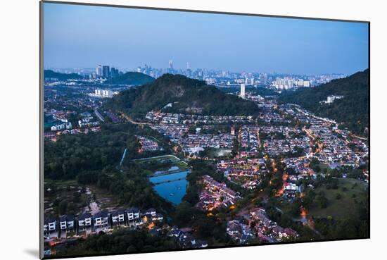 Kuala Lumpur skyline at night seen from Bukit Tabur Mountain, Malaysia, Southeast Asia, Asia-Matthew Williams-Ellis-Mounted Photographic Print