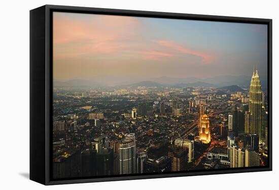 Kuala Lumpur Skyline Seen from Kl Tower, Kuala Lumpur, Malaysia, Southeast Asia, Asia-Jochen Schlenker-Framed Stretched Canvas