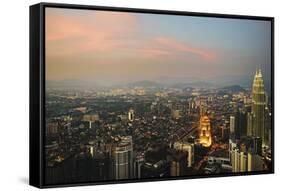 Kuala Lumpur Skyline Seen from Kl Tower, Kuala Lumpur, Malaysia, Southeast Asia, Asia-Jochen Schlenker-Framed Stretched Canvas