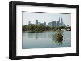 Kuala Lumpur Skyline Seen from Lake Titiwangsa, Kuala Lumpur, Malaysia, Southeast Asia, Asia-Jochen Schlenker-Framed Photographic Print