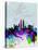 Kuala Lumpur Watercolor Skyline-NaxArt-Stretched Canvas