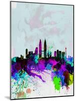 Kuala Lumpur Watercolor Skyline-NaxArt-Mounted Art Print