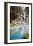 Kuang Si falls, Luang Prabang, Laos, Indochina, Southeast Asia-Jan Miracky-Framed Photographic Print