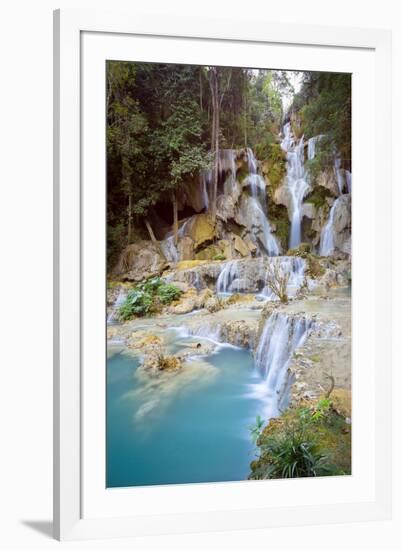 Kuang Si falls, Luang Prabang, Laos, Indochina, Southeast Asia-Jan Miracky-Framed Photographic Print