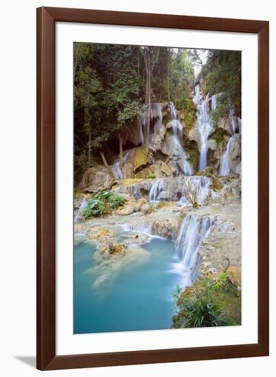 Kuang Si falls, Luang Prabang, Laos, Indochina, Southeast Asia-Jan Miracky-Framed Photographic Print