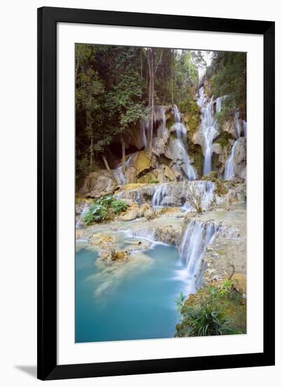 Kuang Si falls, Luang Prabang, Laos, Indochina, Southeast Asia-Jan Miracky-Framed Photographic Print