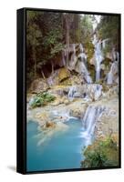 Kuang Si falls, Luang Prabang, Laos, Indochina, Southeast Asia-Jan Miracky-Framed Stretched Canvas