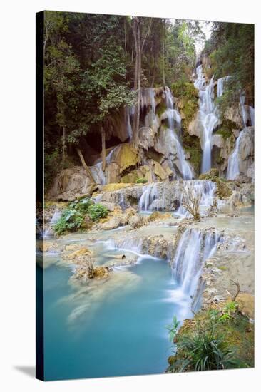 Kuang Si falls, Luang Prabang, Laos, Indochina, Southeast Asia-Jan Miracky-Stretched Canvas