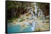 Kuang Si falls, Luang Prabang, Laos, Indochina, Southeast Asia-Jan Miracky-Framed Stretched Canvas