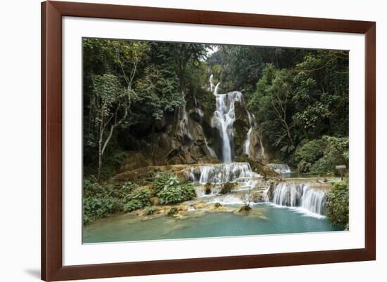 Kuang Si Waterfall, Luang Prabang, Laos, Indochina, Southeast Asia, Asia-Yadid Levy-Framed Photographic Print