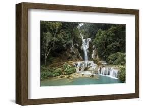 Kuang Si Waterfall, Luang Prabang, Laos, Indochina, Southeast Asia, Asia-Yadid Levy-Framed Photographic Print