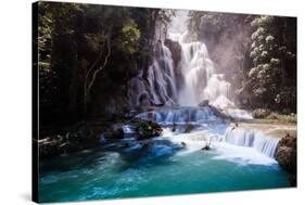 Kuang Si Waterfall, Luang Prabang, Laos-rueangrit-Stretched Canvas