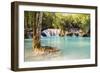 Kuang Si Waterfalls, Luang Prabang Area, Laos, Indochina, Southeast Asia, Asia-Jordan Banks-Framed Photographic Print