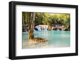 Kuang Si Waterfalls, Luang Prabang Area, Laos, Indochina, Southeast Asia, Asia-Jordan Banks-Framed Photographic Print