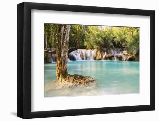 Kuang Si Waterfalls, Luang Prabang Area, Laos, Indochina, Southeast Asia, Asia-Jordan Banks-Framed Photographic Print