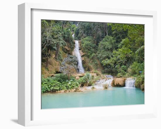 Kuang Si Waterfalls, Luang Prabang, Laos, Indochina, Southeast Asia, Asia-Matthew Williams-Ellis-Framed Photographic Print