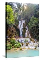 Kuang Si Waterfalls, Luang Prabang, Laos, Indochina, Southeast Asia, Asia-Jordan Banks-Stretched Canvas