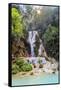 Kuang Si Waterfalls, Luang Prabang, Laos, Indochina, Southeast Asia, Asia-Jordan Banks-Framed Stretched Canvas