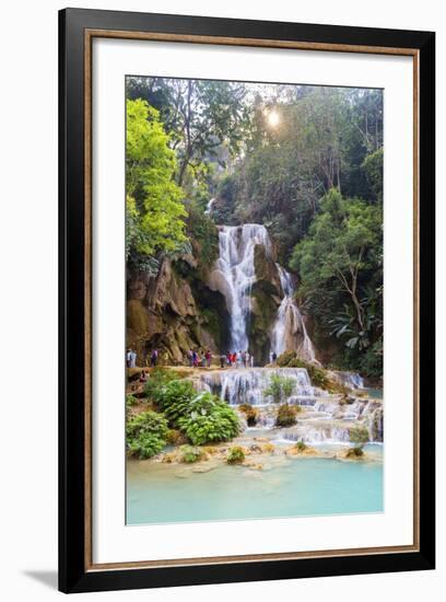 Kuang Si Waterfalls, Luang Prabang, Laos, Indochina, Southeast Asia, Asia-Jordan Banks-Framed Photographic Print