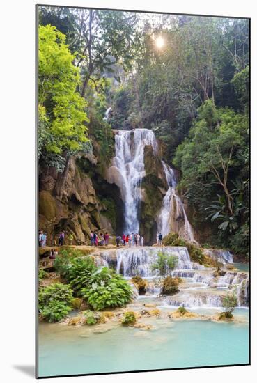 Kuang Si Waterfalls, Luang Prabang, Laos, Indochina, Southeast Asia, Asia-Jordan Banks-Mounted Photographic Print