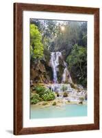 Kuang Si Waterfalls, Luang Prabang, Laos, Indochina, Southeast Asia, Asia-Jordan Banks-Framed Photographic Print