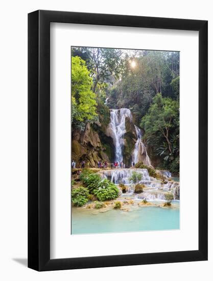 Kuang Si Waterfalls, Luang Prabang, Laos, Indochina, Southeast Asia, Asia-Jordan Banks-Framed Photographic Print