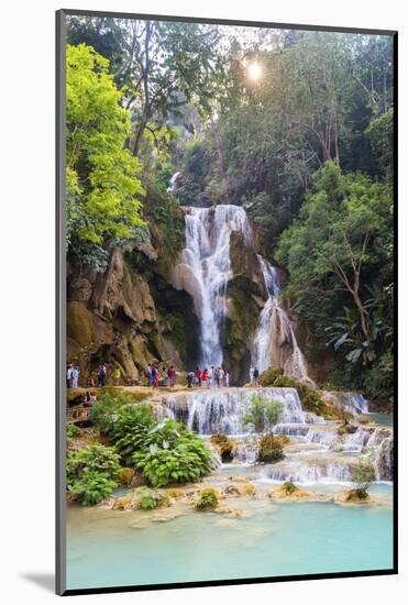 Kuang Si Waterfalls, Luang Prabang, Laos, Indochina, Southeast Asia, Asia-Jordan Banks-Mounted Photographic Print