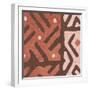 Kuba Cloth I Square II Blush-Wild Apple Portfolio-Framed Art Print