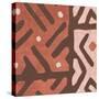 Kuba Cloth I Square II Blush-Wild Apple Portfolio-Stretched Canvas