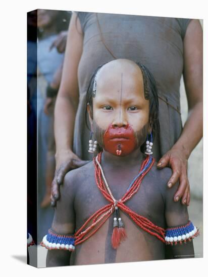 Kuben-Kran-Kegan Indian Boy, Brazil, South America-Robin Hanbury-tenison-Stretched Canvas