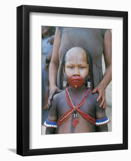 Kuben-Kran-Kegan Indian Boy, Brazil, South America-Robin Hanbury-tenison-Framed Premium Photographic Print