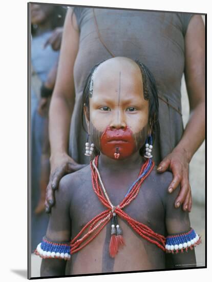 Kuben-Kran-Kegan Indian Boy, Brazil, South America-Robin Hanbury-tenison-Mounted Photographic Print