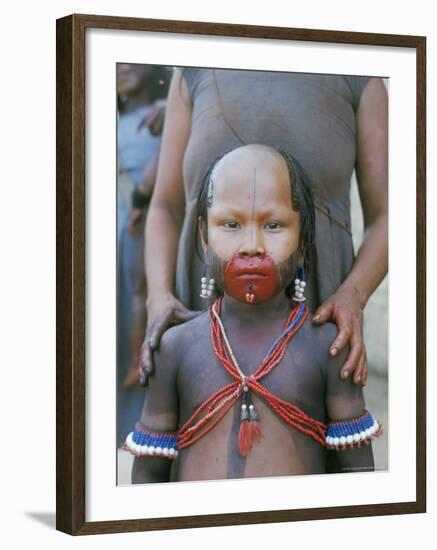 Kuben-Kran-Kegan Indian Boy, Brazil, South America-Robin Hanbury-tenison-Framed Photographic Print