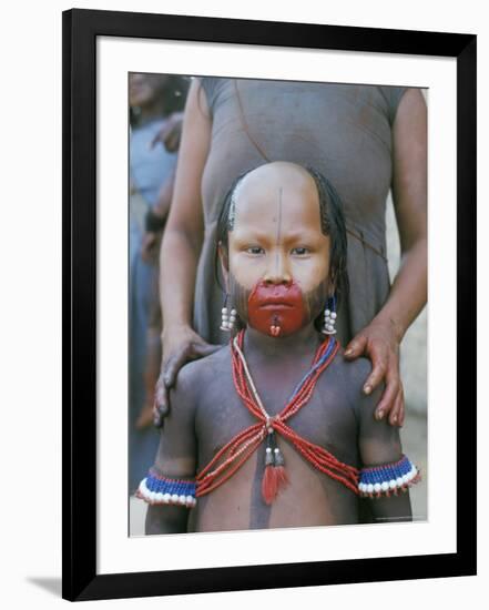 Kuben-Kran-Kegan Indian Boy, Brazil, South America-Robin Hanbury-tenison-Framed Photographic Print