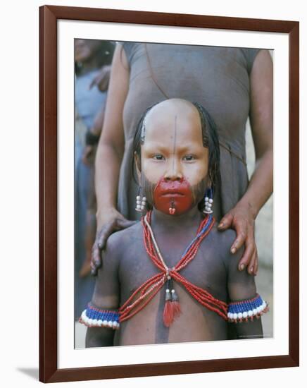 Kuben-Kran-Kegan Indian Boy, Brazil, South America-Robin Hanbury-tenison-Framed Photographic Print