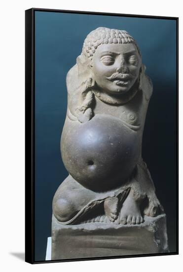 Kubera, the God of Wealth, Statue from Ahichchatra, India-null-Framed Stretched Canvas