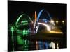 Kubitschek Bridge At Night With Colored Lighting-ccalmons-Mounted Premium Photographic Print