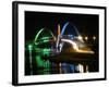 Kubitschek Bridge At Night With Colored Lighting-ccalmons-Framed Photographic Print