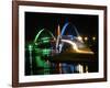 Kubitschek Bridge At Night With Colored Lighting-ccalmons-Framed Photographic Print