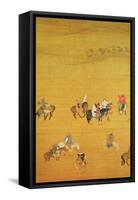 Kublai Khan (1214-94) Hunting, Yuan Dynasty-Liu Kuan-tao-Framed Stretched Canvas